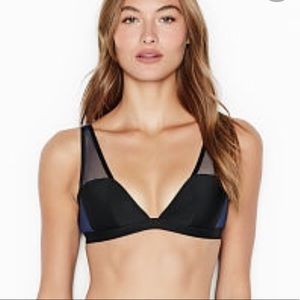 Luxe Lingerie-Mesh Plunge Bra